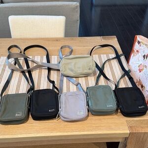 lululemon athletica Crossbody Bags in Black, Gray, Tan, and Green